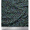 thumbnail image 1 of Soimoi Gray Viscose Chiffon Fabric Circle Geometric Printed Fabric 1 Yard 42 Inch Wide, 1 of 3