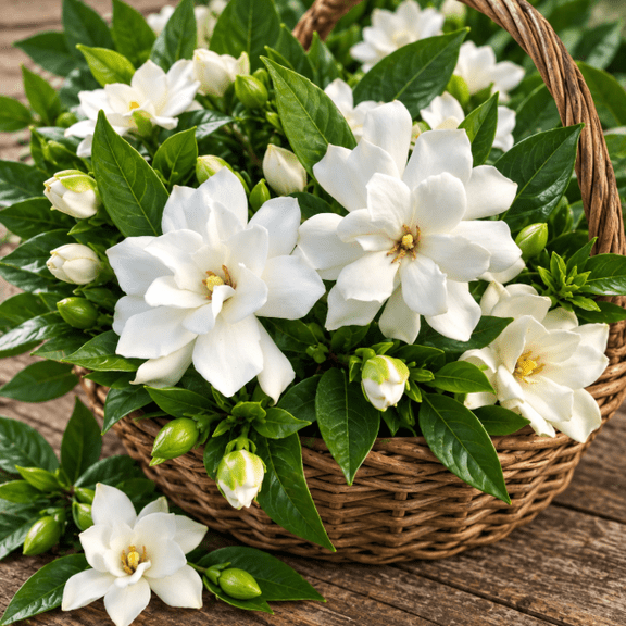 Set 2 Frostproof Gardenia Jasmine Live Plants 4-6 Inch Tall, Frostproof Gardenia Plants, Fragrant White Flower Plants for Indoor, Outdoor Garden