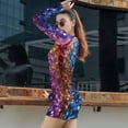 thumbnail image 4 of Colorful Powder Women's Long Sleeve Bodycon Dress Soft Stretchy For Everyday Wear And Special Occasions, 4 of 6