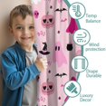 thumbnail image 3 of Blackout Kids Curtains,Halloween Pink Ghosts and Witchy Elements Childrens Insulated Curtains Set Of 2,Bedroom Essentials,Toddler Room Decor 52"x84", 3 of 5