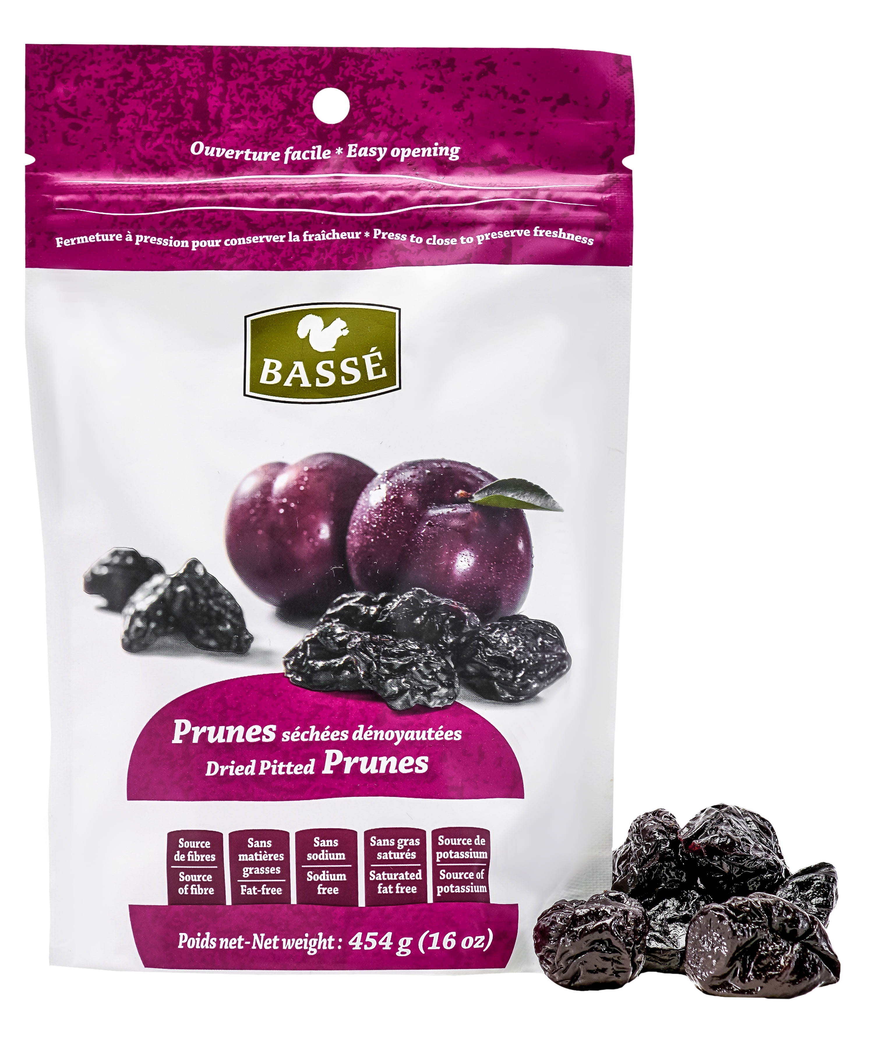Basse Pitted Prunes, 48 oz