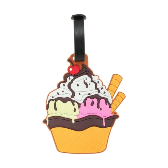 Unique Bargains 1 Pc Cake Luggage Tag for Travelling Multicolored Soft Rubber