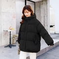 thumbnail image 5 of PIKADINGNIS Women Winter Hooded Parkas Solid Pockets Thicken Warm Down Cotton Jacket Female Casual Student Cotton Padded Coats, 5 of 6