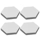 thumbnail image 1 of Juego de 4 pegatinas de espejo para pared, de acrílico, hexagonales, extraíbles, para decoración del hogar, 10 cm, color plateado, 1 of 15