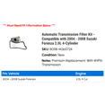 thumbnail image 2 of Automatic Transmission Filter Kit - Compatible with 2004 - 2008 Suzuki Forenza 2.0L 4-Cylinder 2005 2006 2007, 2 of 2