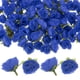 thumbnail image 1 of Uxcell 50 Paquete Cabezas de Rosas Artificiales 1.2'' Pequeñas Cabezas de Rosa de Seda Falsa para Decoraciones de Ramo de Boda Fiesta Azul Oscuro, 1 of 7