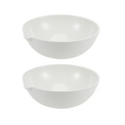 100ml Porcelain Round Form with Spout Dish Basin 2 Pack