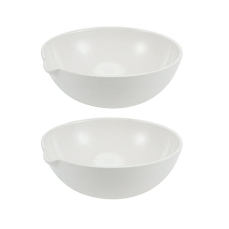 100ml Porcelain Round Form with Spout Dish Basin 2 Pack