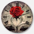 thumbnail image 2 of DesignArt Grande Horloge Murale Rose Rouge à l'Intérieur du Livre, 2 of 4