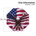 thumbnail image 2 of KLL Drink Coasters Set Octagon of 4,PU Leather Absorbent Coasters Set Decorative Coffee Cup Coasters Housewarming Gift for Home Decor-USA Eagle with Spread Wings, 2 of 5
