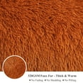 thumbnail image 5 of XeGe Fluffy Faux Fur Body Pillow Cover, Shaggy Plush Long 20x54 Bed Pillow Case with Zipper Closure, Soft Decorative Furry Fuzzy Body Pillowcase, 20" x 54", Burnt Orange, 5 of 7