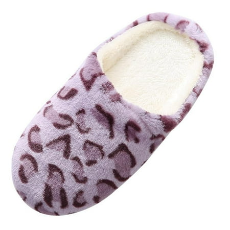 

Cozy Plush House Shoes Soft Warm Leopard Slippers For Women Bed Slippers Shoes College Dorm Essentials For Guys