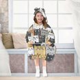 thumbnail image 7 of joogoo Wearable Blanket Hoodie for Kids Cute Cat Face Flannel Oversized Sweatshirt 3-14 Years M, 7 of 7