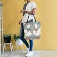 thumbnail image 4 of FORMRS Womens Canvas Tote Bag with Zipper Inner Pocket Shoulder Handbag, Winter Goose Scarves, 4 of 7