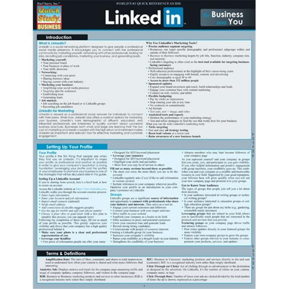 Linkedin For Business & You Quickstudy Easel