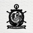 thumbnail image 5 of Handmadetneonsign Mermaid Sailor Home Number Metal Sign, Mermaid Sailor Garden Address Metal Sign, 5 of 5
