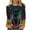FY1-Halloween Tops-Multicolor, variant on VKOYWKM Women's 3/4 Sleeve Tops Halloween Shirts Halloween Top Black Cat Graphic T Shirts Fall Crew Neck Spooky Tunic Tops