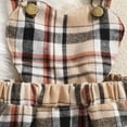 thumbnail image 5 of Duqingm Girls Clothes Ruffled Long Sleeve Top and Plaid Skirt 2PCS Set Fall Winter Girls Outfits Size 9Months-3Years (Beige,18-24 Months), 5 of 7