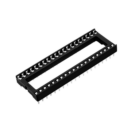Uxcell 8pcs 7.6mm Row Pitch 2 Row 40 Flat Pins DIP IC Chip Socket Adaptor