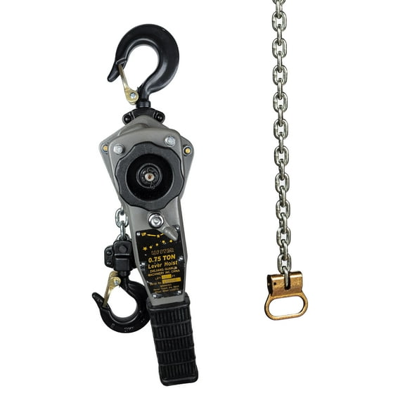 Lifstar Lever Chain Hoist with 0.75 Ton(1650 Lbs) Capacity with 3m(10ft) Alloy Steel G80 Chain. Ratchet Lever Hoist with 2 Heavy Duty Hooks (1650lbs 10ft)