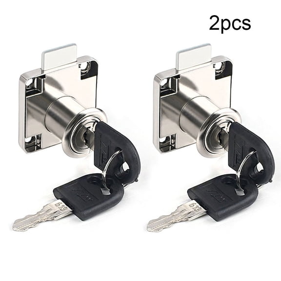 2Pcs Furniture Drawer Door Lock Matching Key Home Wardrobe Cabinet Furniture Hardware High Quality Iron Lock 16X21Mm