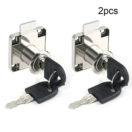 2 Pcs Furniture Drawer Lock Matching Key Drawer Lock Bolt Cam Lock