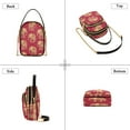 thumbnail image 4 of DIXRUYEE Cross Body Fashion Shoulder Waist Purse Bags Elephant Elegance on Red Pocket Handbags, 4 of 7