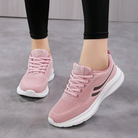 

Daznico Sneakers for Women Women Sneakers Fashionable Colored Thick Sole Mesh Breathable Comfortable Non Lace Up Casual Shoes Women s Fashion Sneakers(Color:Pink Size:6.5)