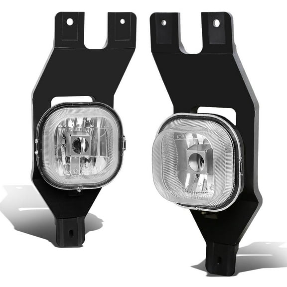 DNA Motoring FL-NS022-CH For 1999 to 2004 Ford Super Duty Excursion Pair Front Bumper Driving Fog Light Lamps F250 F350 F450 F550 SD Clear Lens 00 01 02 03