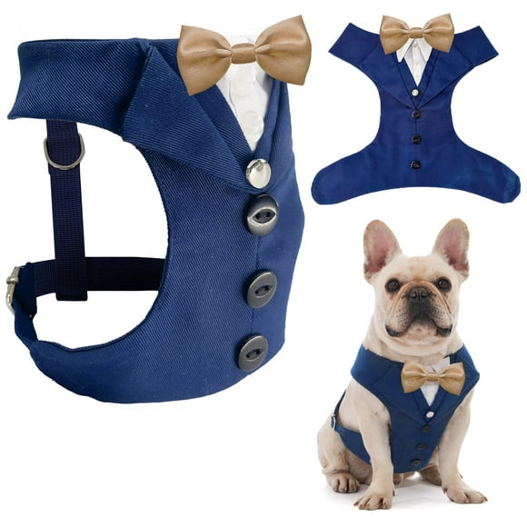 Esmoquin de perro para uso diario, disfraz de boda con pajarita para perros