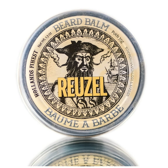 1.3 oz , Reuzel Beard Balm, hair scalp beauty - Pack of 2 w/ SLEEKSHOP 3-in-1 Comb-Brush