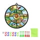 thumbnail image 3 of Juego de tablero de dardos plegable para de 29 "de doble cara, tema animal con 12 bolas adhesivas, 6 dardos y bolsa de almacenamiento , animales Animales del bosque, 3 of 7