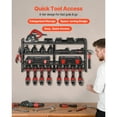 thumbnail image 2 of KFFKFF Power Tool Organizer Wall Mount, 4-Layer Storage Rack with 8 Drill Holders, Tools Holder and Storage Rack with Screwdriver Holder, 2 of 9