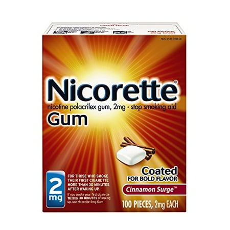 2 Pack - Nicorette Gum 2 mg Cinnamon Surge 100 Each