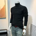 thumbnail image 4 of Suéteres de punto para hombre, jersey de cuello alto, jersey de cuello alto de color liso, jersey de otoño e invierno informal, holgado, de diseñador, 4 of 5