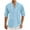 Light Blue, variant on Men's Cuban Guayabera Shirts Casual Long Sleeve Button Down Shirts Band Collar Linen Summer Beach Shirts