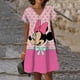 thumbnail image 3 of Vestido holgado con escote en V hasta la rodilla estilo vintage de Disney, Minnie y Mickey Mouse, elegante vestido de verano 2024 con estampado floral para mujer, 3 of 5