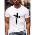 thumbnail image 1 of Men's Casual Athletic Tee - Breathable Polyester Blend, Short Sleeve, Round Neck - Perfect for Workouts & Casual Attire, 1 of 5