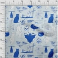 thumbnail image 3 of oneOone Cotton Poplin Medium Blue Fabric Halloween Sewing Fabric By The Yard Printed Diy Clothing Sewing Supplies 42 Inch Wide, 3 of 4