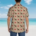 thumbnail image 6 of Fotbe German Shepherd Dog Hawaiian Shirt for Men Unisex Summer Beach Casual Short Sleeve Cotton Linen Button Down Shirts-X-Large, 6 of 9