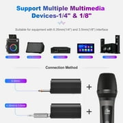JAUYXIAN Wireless Microphones, Dual Handheld Dynamic Microphones for Karaoke, Professional Microphone for Singing, Speech