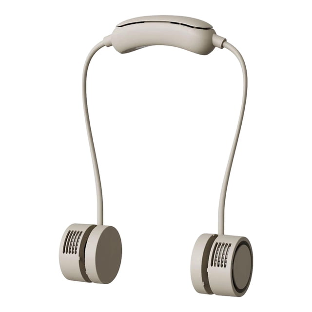 Ventilador circulador de cuello colgante, multifuncional, portátil, ligero e ideal. Beige