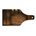thumbnail image 2 of Modern Cutting Board, Wall Semidarkness Brickwork Indoors Concept Shady Empty Country Design Art, Tempered Glass Cutting and Serving Board, Wine Bottle Shape, Orange Dark Orange, by Ambesonne, 2 of 5