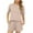 Beige, variant on Lindreshi Lounge Sets for Women 2 Piece Shorts Women's FashionShort Sleeve Casual Home Wear Pajamas Tops Pants Suits