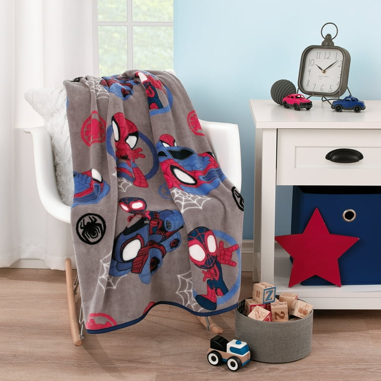 Marvel Spidey 5pc Toddler Bedding Blanket Bundle, Toddler Bed