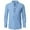 A-Light Blue523, variant on XIAOCHA Men's Lace Up Shirt Stand Collar Long Sleeve Top Breathable Medieval Casual Tee