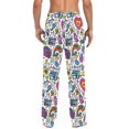 thumbnail image 4 of FORMRS Mens Pajama Pants with Pockets Sleepwear Lounge Bottoms Sizes S-2XL, White Doodle Pattern, 4 of 7