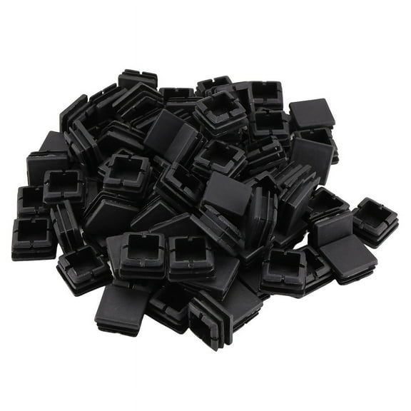 200Pcs 1 Inch Square Tube End Cap Plastic Plugs Caps Post Pipe Cover Tubing Insert Chair Glide