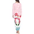 thumbnail image 3 of Pijama con estampado navideño para mujer, traje de manga larga, pantalones largos, ropa de casa, conjunto de dos piezas, ropa de dormir, invierno, envío directo, 3 of 3