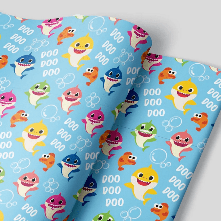 Baby shark 2024 wrapping paper